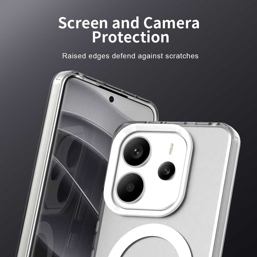 Custodia MagSafe per Xiaomi Redmi Note 14 5G, Techsuit, CandyCase, Bianca