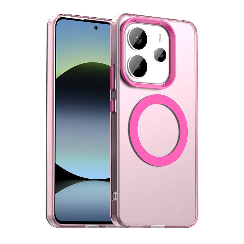 Custodia MagSafe per Xiaomi Redmi Note 14 5G, Techsuit, CandyCase, Rosa