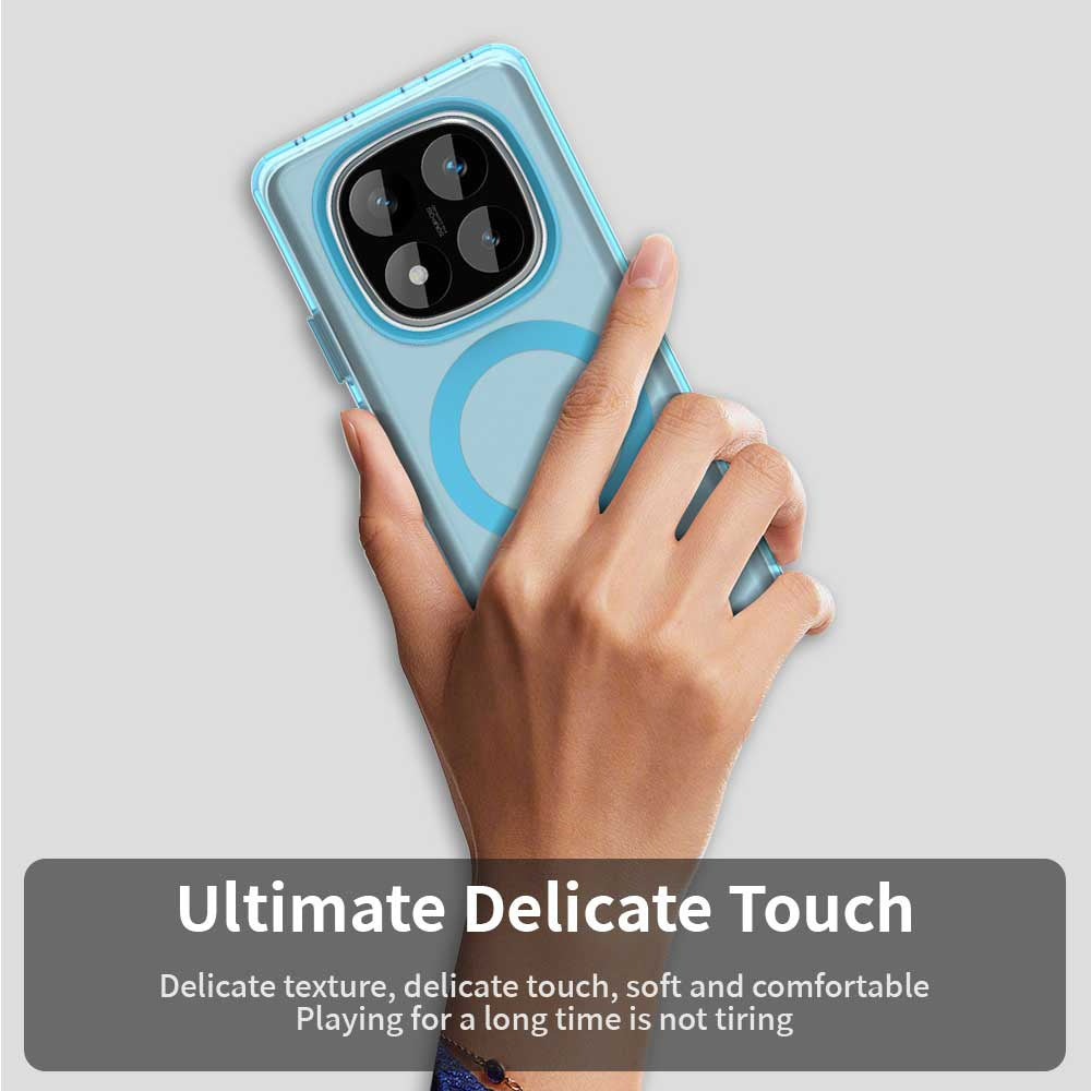 Custodia MagSafe per Xiaomi Redmi Note 14 Pro 4G, Techsuit, CandyCase, Blu