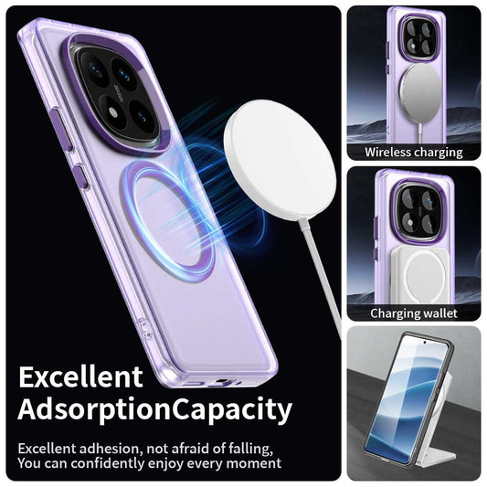 Custodia MagSafe per Xiaomi Redmi Note 14 Pro 4G, Techsuit, CandyCase, Viola