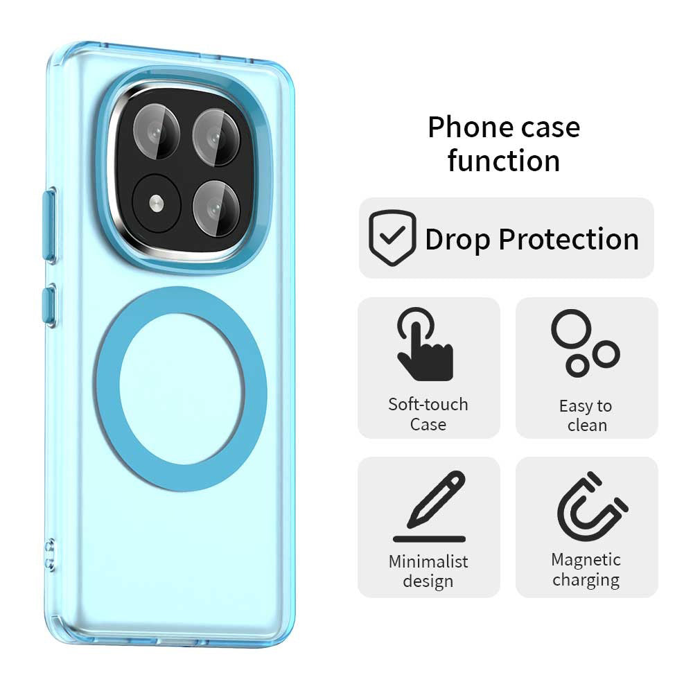 Custodia MagSafe per Xiaomi Redmi Note 14 Pro+ 5G, Techsuit, CandyCase, Blu