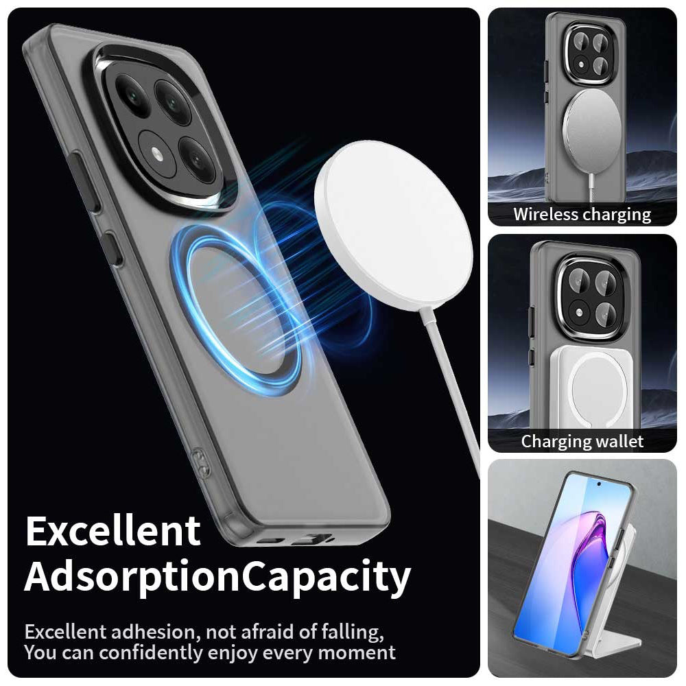 Custodia MagSafe per Xiaomi Redmi Note 14 Pro+ 5G, Techsuit, CandyCase, Nera