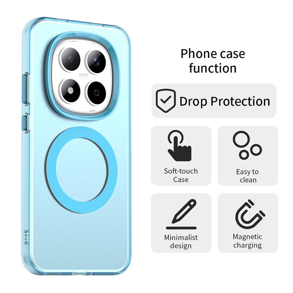 Custodia MagSafe per Xiaomi Redmi Note 15 Pro 5G, Techsuit, CandyCase, Blu
