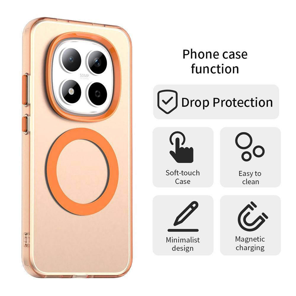 Custodia MagSafe per Xiaomi Redmi Note 15 Pro 5G, Techsuit, CandyCase, Arancione