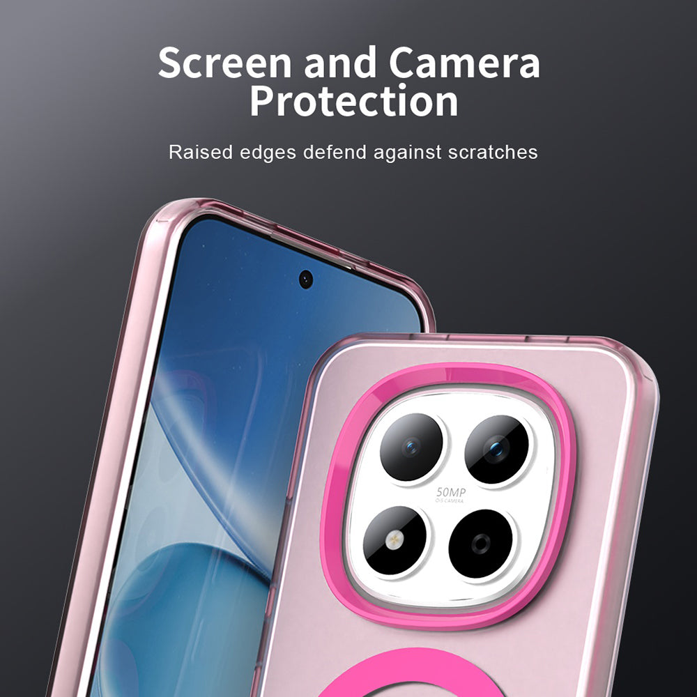 Custodia MagSafe per Xiaomi Redmi Note 15 Pro 5G, Techsuit, CandyCase, Rosa