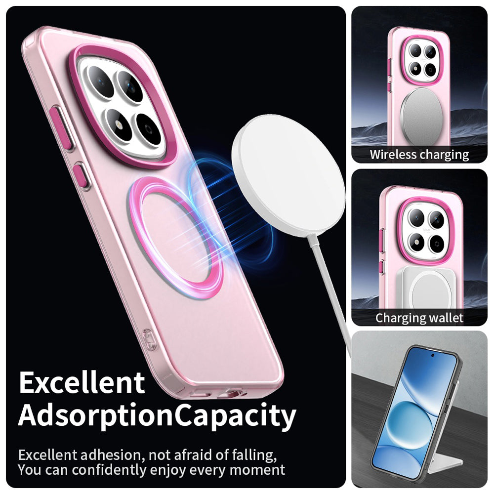 Custodia MagSafe per Xiaomi Redmi Note 15 Pro 5G, Techsuit, CandyCase, Rosa