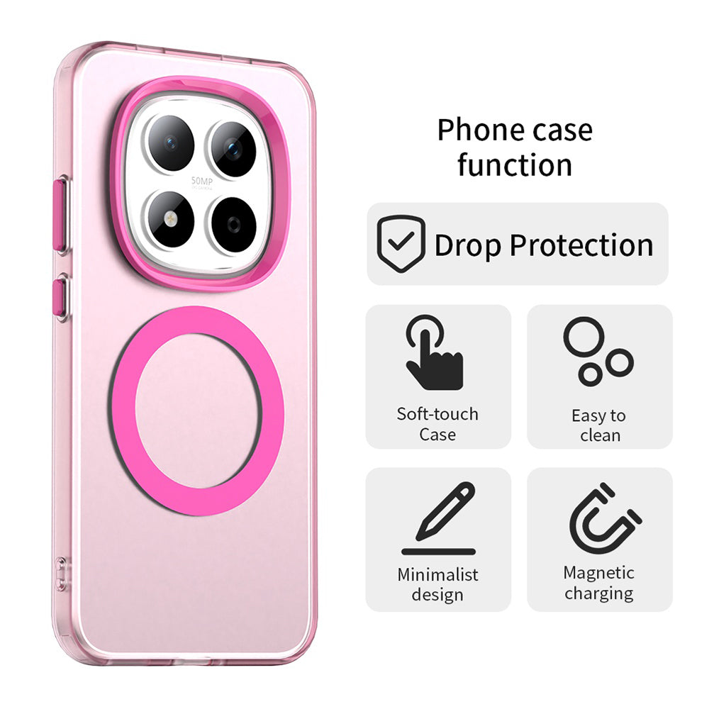 Custodia MagSafe per Xiaomi Redmi Note 15 Pro 5G, Techsuit, CandyCase, Rosa