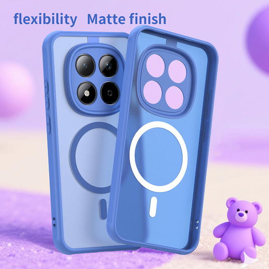 Custodia MagSafe per Xiaomi Redmi Note 15 Pro 5G, Techsuit, HaloFrost II, Blu