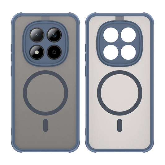 Custodia MagSafe per Xiaomi Redmi Note 15 Pro 5G, Techsuit, HaloFrost II, Blu Navy