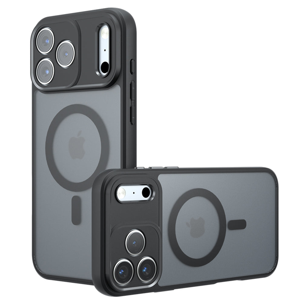 Custodia MagSafe per Apple iPhone 17 Pro Max, Techsuit, PureFrost, Nero Satinato