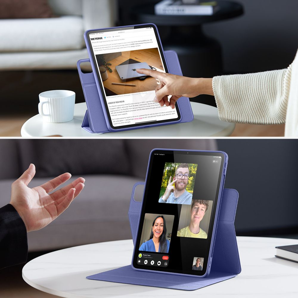 Custodia per Apple iPad Pro 13 (2024), ESR, Rebound Hybrid, Viola
