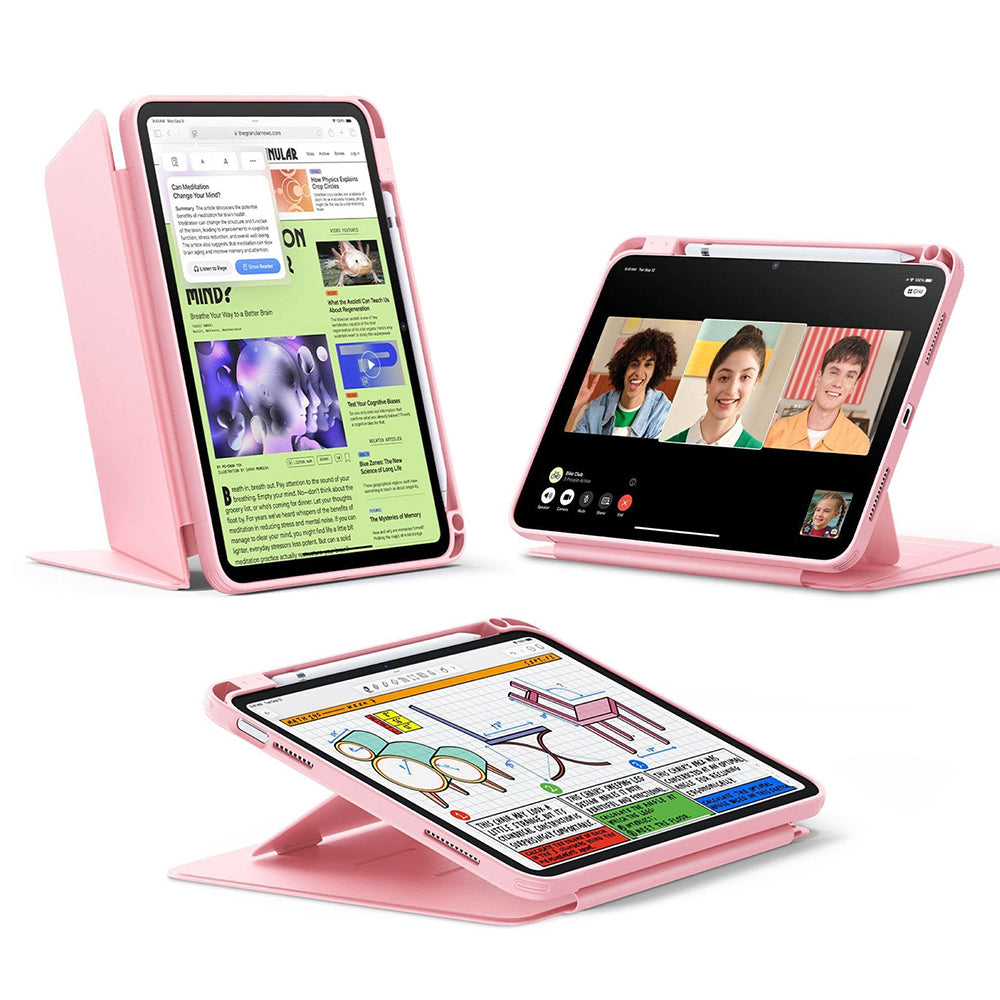 Custodia per Apple iPad (2025) / (2022), ESR, Flip Hybrid, Rosa