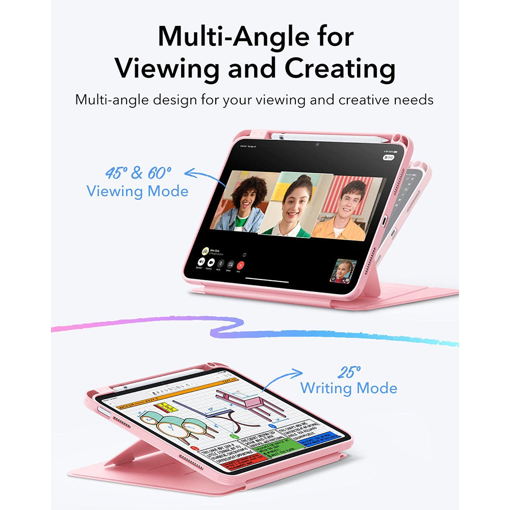 Custodia per Apple iPad (2025) / (2022), ESR, Flip Hybrid, Rosa