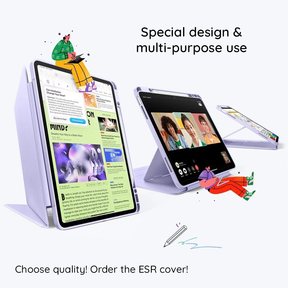 Custodia per Apple iPad (2025) / (2022), ESR, Flip Hybrid con Porta Matita, Verde