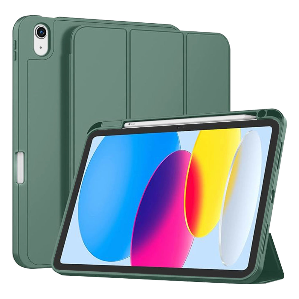 Custodia per Apple iPad (2025) / (2022), Techsuit, Flex Trifold, Verde
