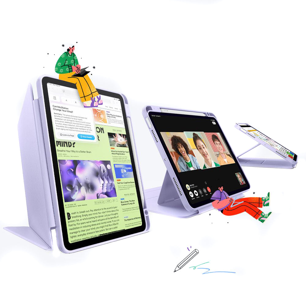 Custodia per Apple iPad Air 11 (2026) / iPad Air 11 (2025) / Air 11 (2024) / Air (2022) / Air (2020), ESR, Flip Hybrid, Viola