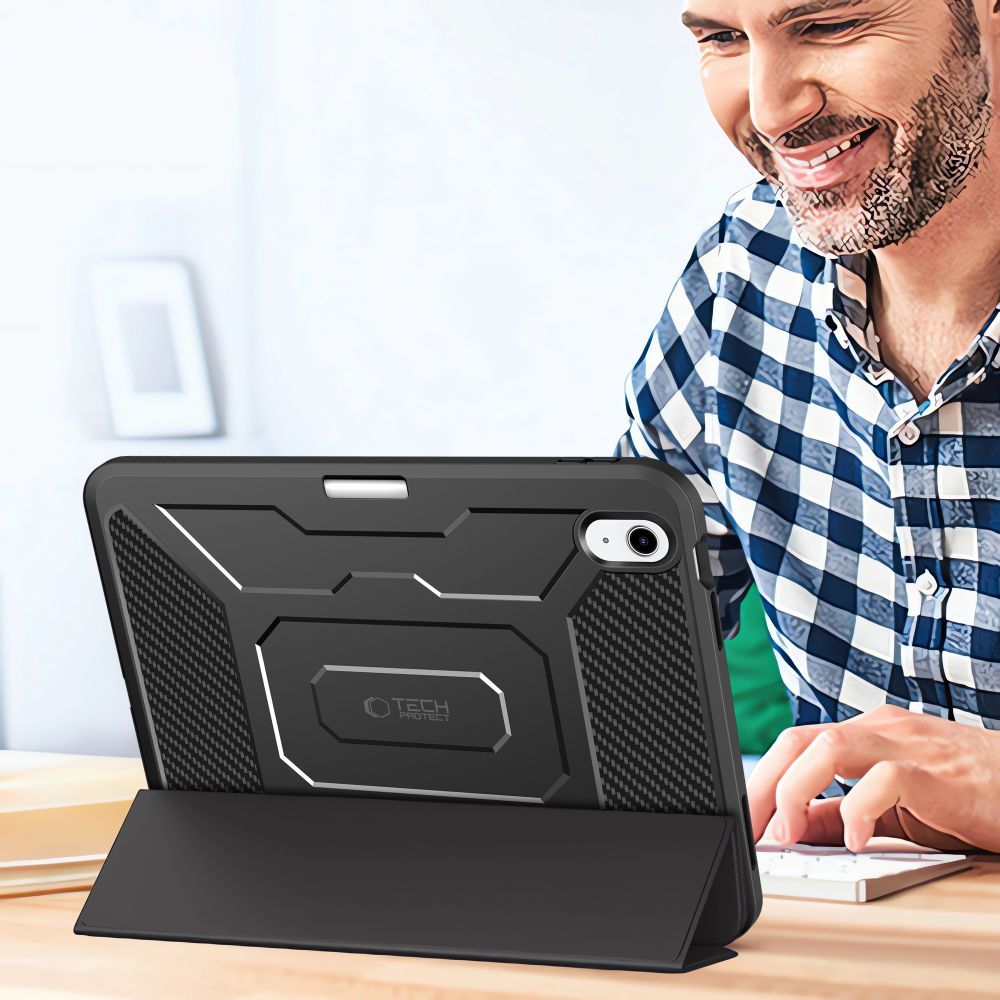 Custodia per Apple iPad (2025) / iPad (2022), Tech-Protect, Endurance, Nera