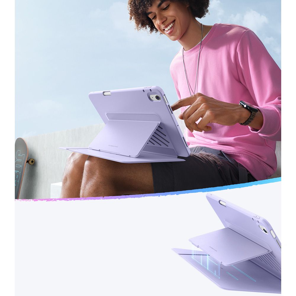 Custodia per Apple iPad Air 11 (2026) / iPad Air 11 (2025) / Air 11 (2024) / Air (2022) / Air (2020), ESR, Flip Hybrid, Viola