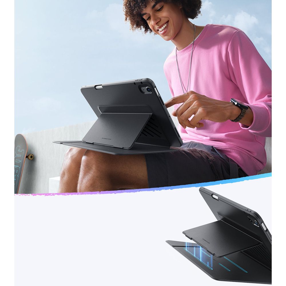 Custodia per Apple iPad (2025) / (2022), ESR, Flip Hybrid, Nera