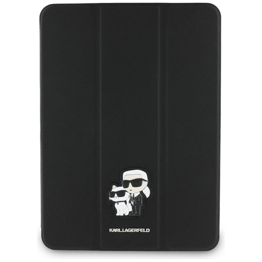 Custodia per Apple iPad Air 11 (2025) / Air 11 (2024), Karl Lagerfeld, Saffiano Karl & Choupette, Nera