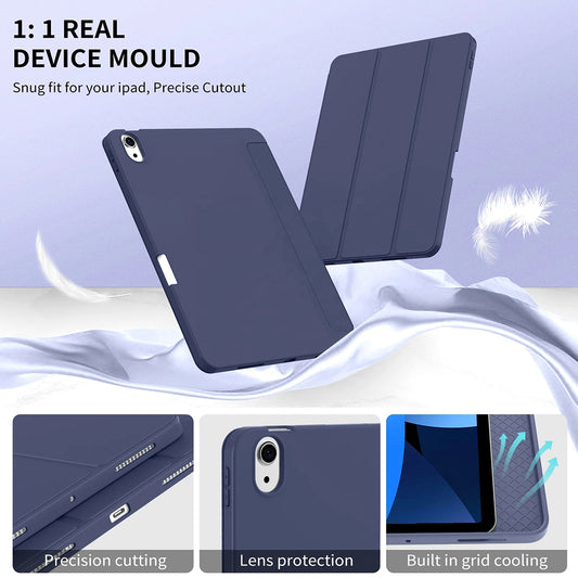 Case for Apple iPad Air 11 (2026) / iPad Air 11 (2025) / Air 11 (2024), Techsuit, Flex Trifold, Navy Blue