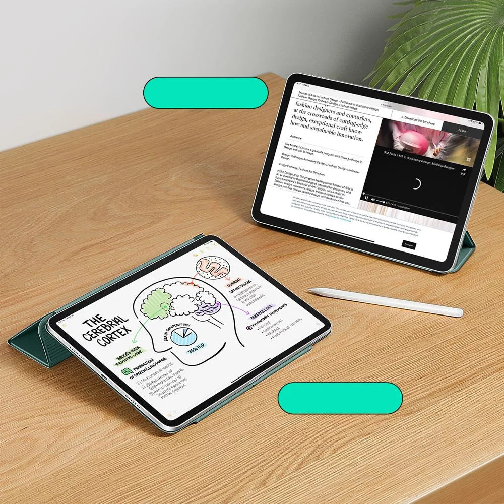 Custodia per Apple iPad Air 13 (2026) / Air 13 (2025) / Air 13 (2024) / Pro 12.9 (2022) / Pro 12.9 (2021), ESR, Rebound, Verde Satinata