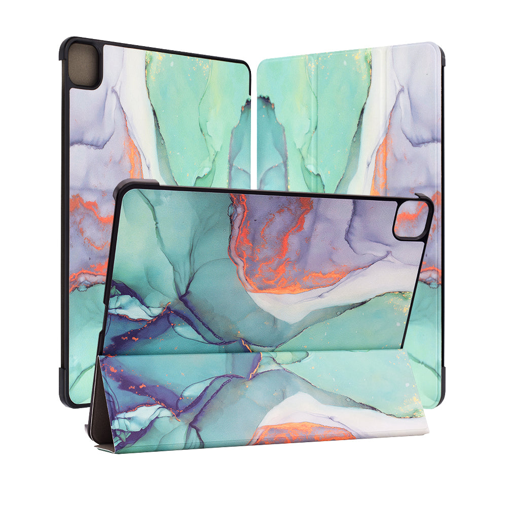 Custodia per Apple iPad Air 13 (2026) / Air 13 (2025) / Air 13 (2024), Techsuit, FoldPro Green Time, Multicolore