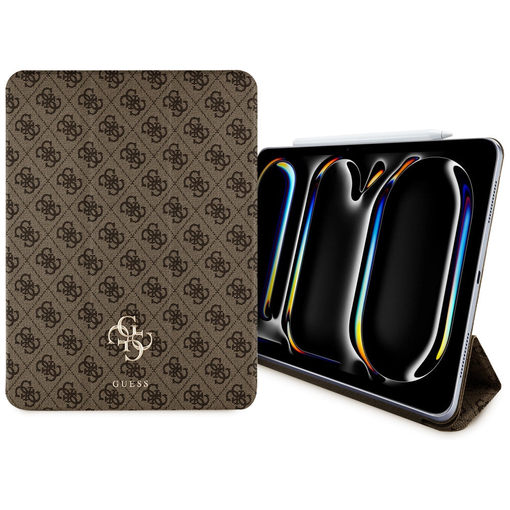 Case for Apple iPad Pro 11 (2024), Guess, 4G Big Logo, Brown