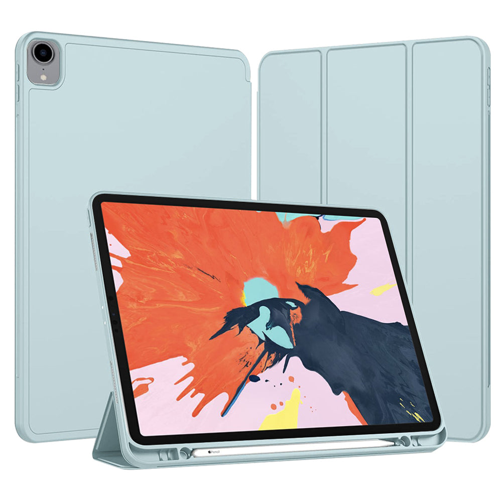 Custodia per Apple iPad Pro 12.9 (2022) / Pro 12.9 (2021) / Pro 12.9 (2020) / Pro 12.9 (2018), Techsuit, Flex Trifold, Blu