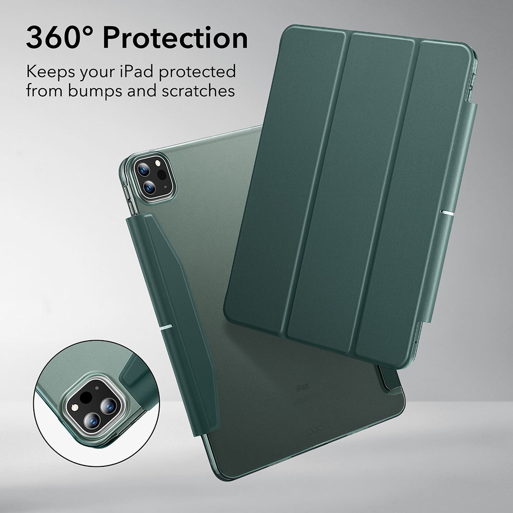 Custodia per Apple iPad Pro 13 (2024), ESR, Ascend Trifold, Verde Satinato
