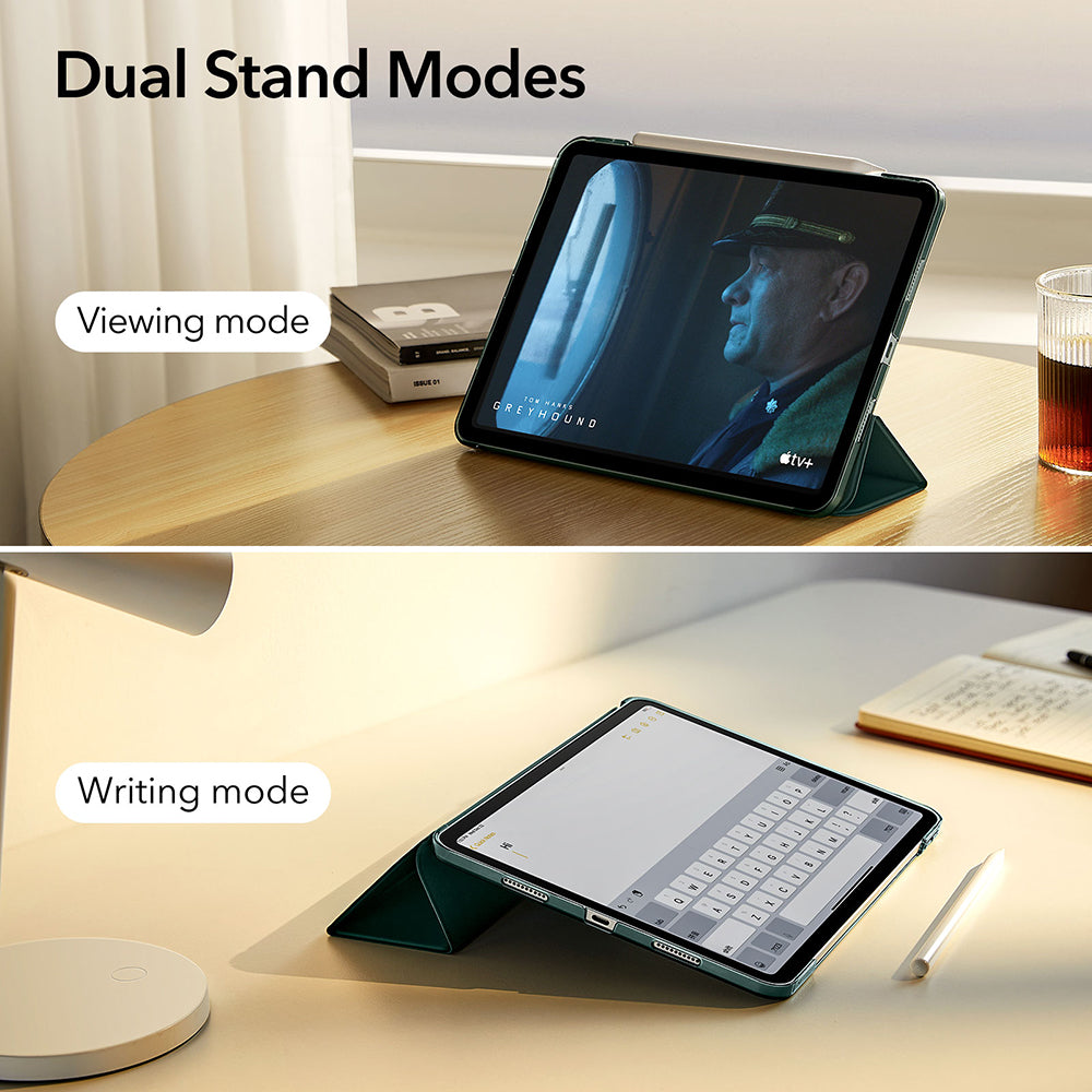 Custodia per Apple iPad Pro 13 (2024), ESR, Ascend Trifold, Verde Satinato