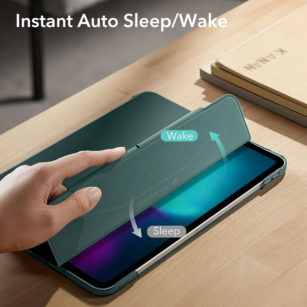 Custodia per Apple iPad Pro 13 (2024), ESR, Ascend Trifold, Verde Satinato