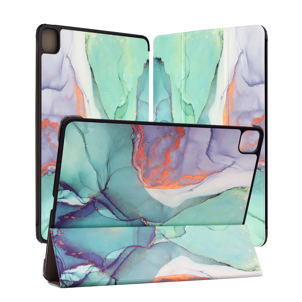 Custodia per Apple iPad Pro 13 (2024), Techsuit, FoldPro Green Time, Multicolore