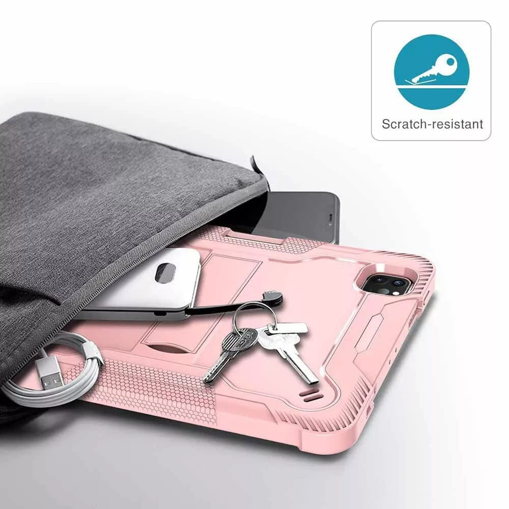 Custodia per Apple iPad Pro 13 (2024), Techsuit, Rugged TabShell, Rosa