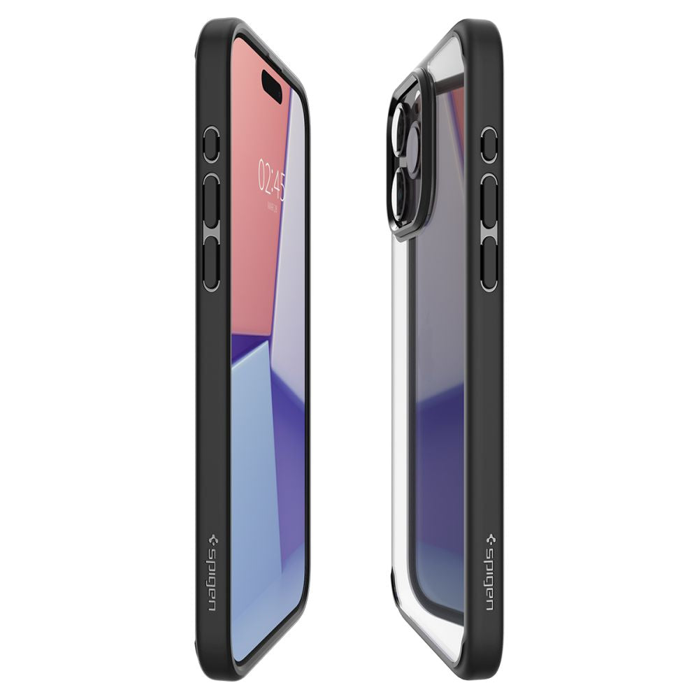 Custodia per Apple iPhone 15 Pro Max, Spigen, Ultra Hybrid, Nera Opaca ACS06570