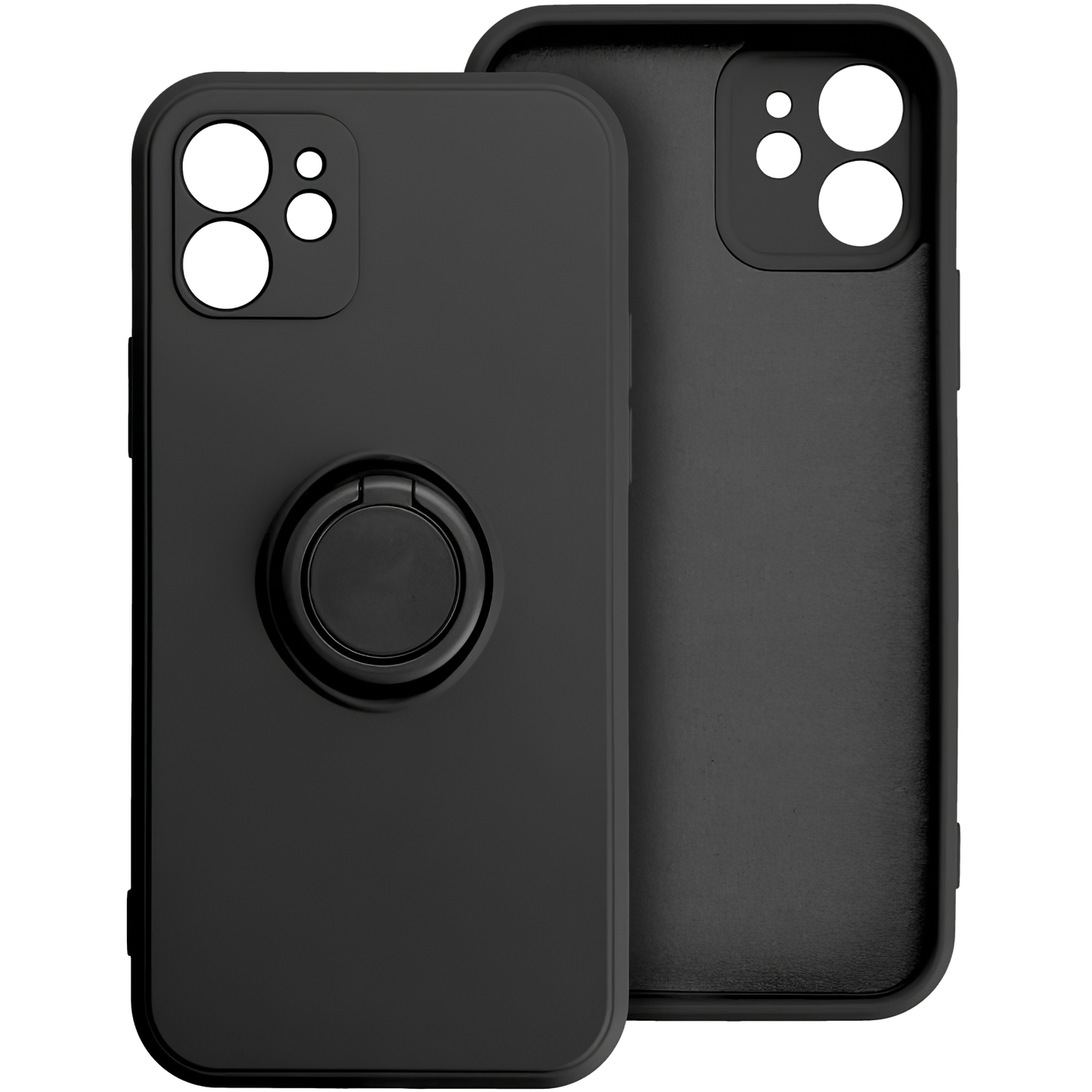 Custodia per Apple iPhone 16 Pro Max, OEM, Silicone Ring, Nera
