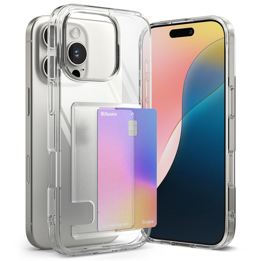 Custodia per Apple iPhone 16 Pro Max, Ringke, Fusion Card, Trasparente