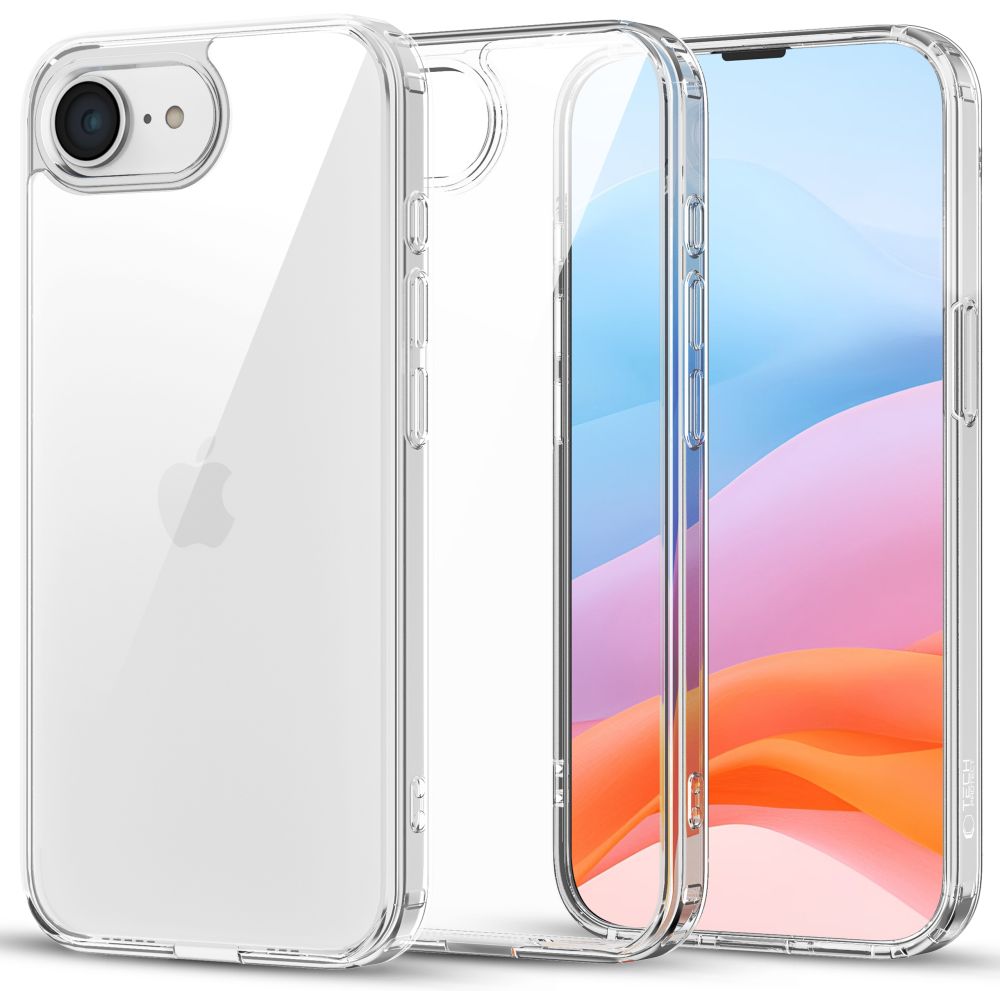 Custodia per Apple iPhone 16e, Tech-Protect, Flexair Hybrid, Trasparente