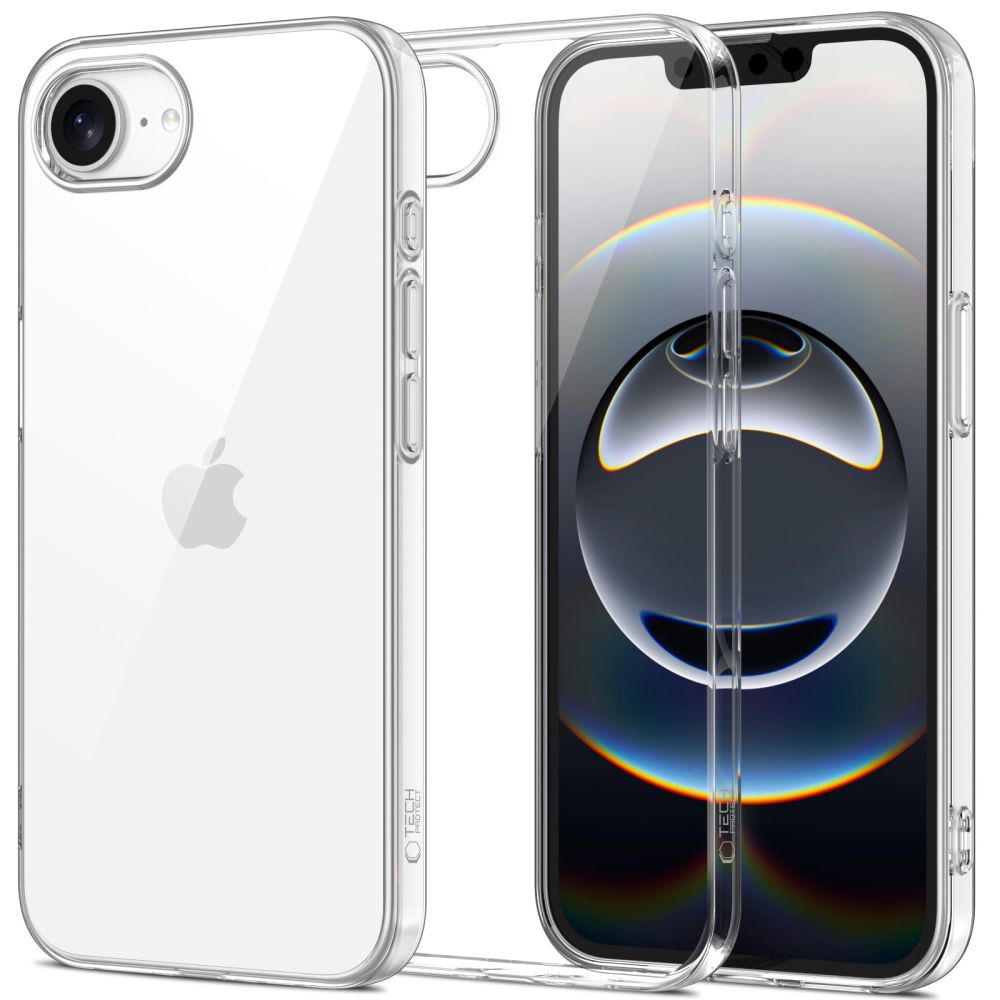 Case for Apple iPhone 16e, Tech-Protect, Flexair, Transparent