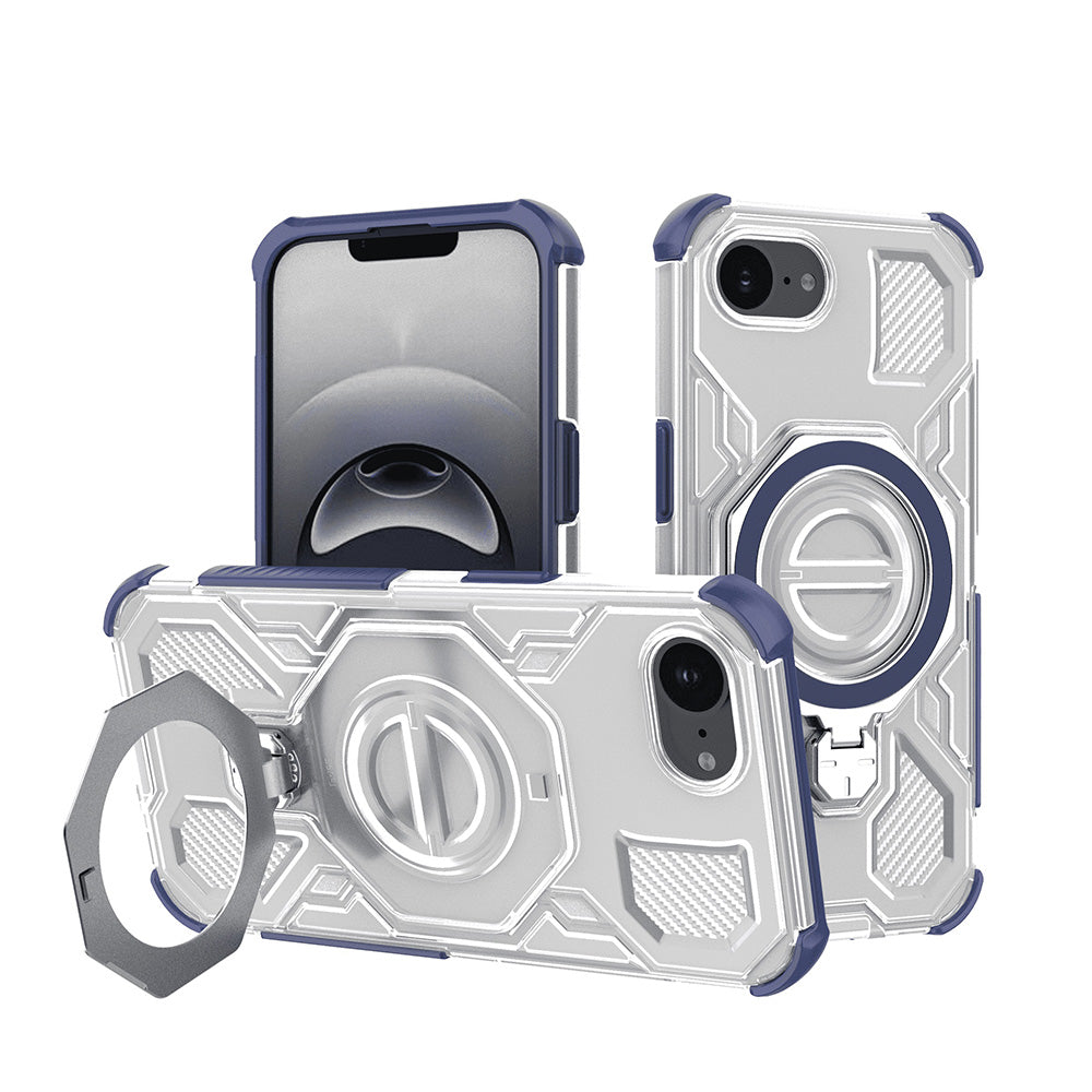 Custodia per Apple iPhone 17e / 16e, Techsuit, Carbon Shield Pro, Blu