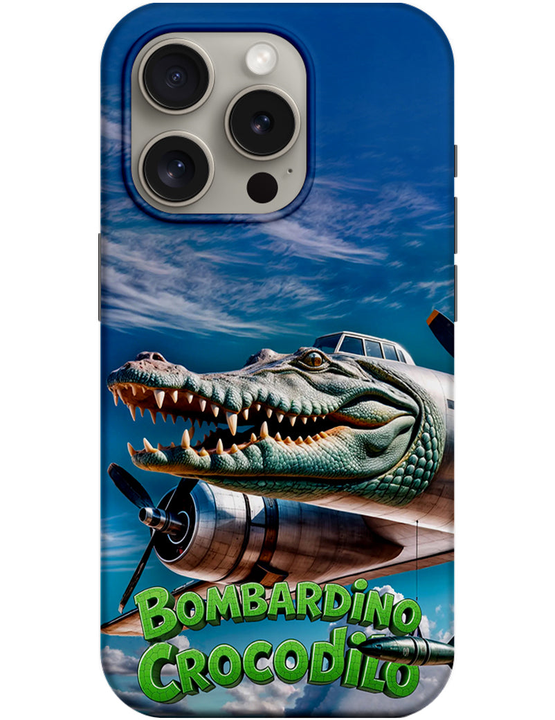 Custodia per Apple iPhone 12 / 12 Pro, Perfect Case, Italian Brainrot Bombardino Crocodilo, Multicolore