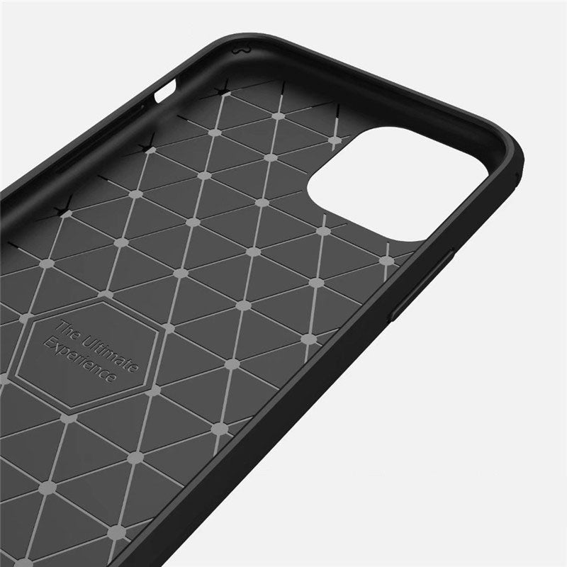 Custodia per Apple iPhone 11 Pro Max, Techsuit, Carbonio, Nera