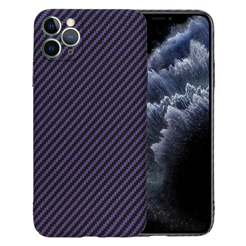 Custodia per Apple iPhone 11 Pro Max, Techsuit, Carbonite FiberShell, Viola