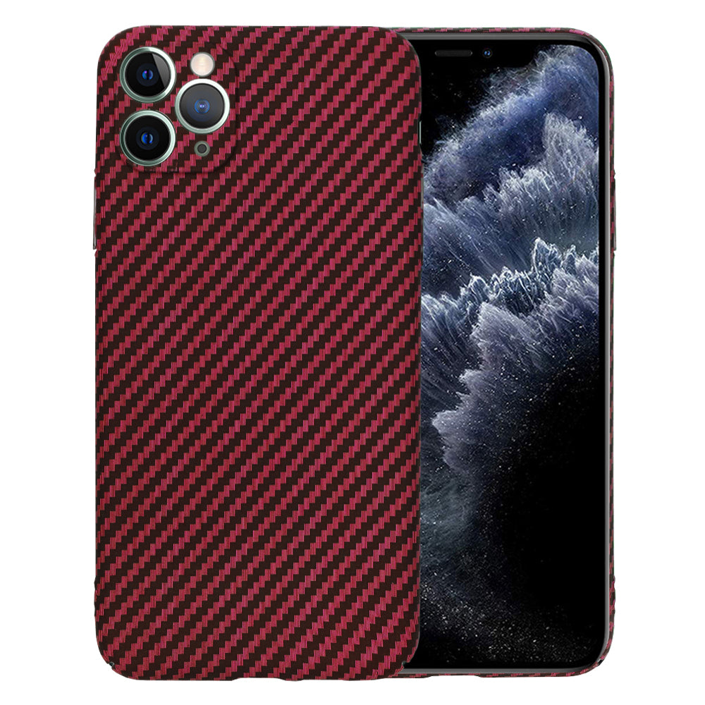 Custodia per Apple iPhone 11 Pro Max, Techsuit, Carbonite FiberShell, Rossa