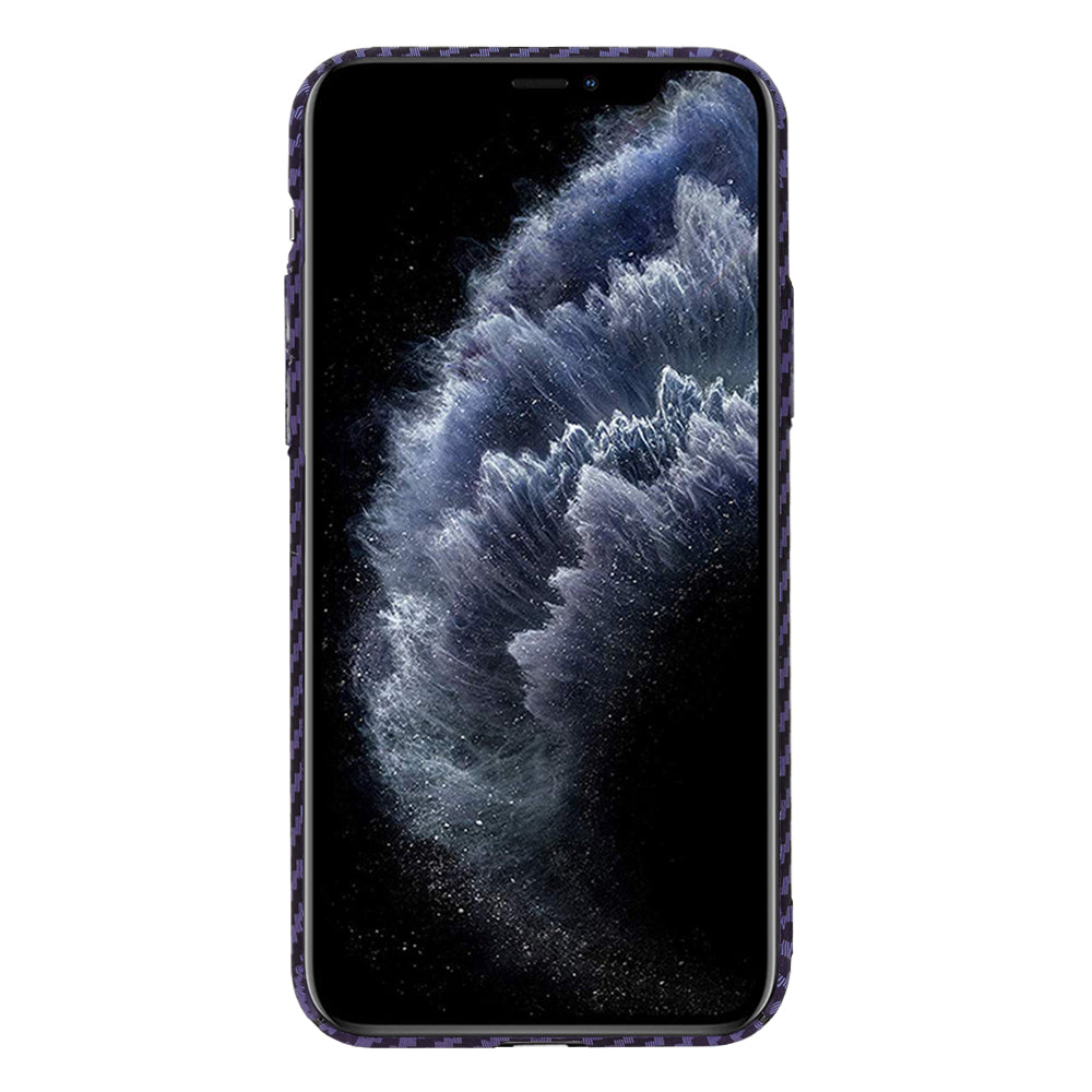 Custodia per Apple iPhone 11 Pro, Techsuit, Carbonite FiberShell, Viola