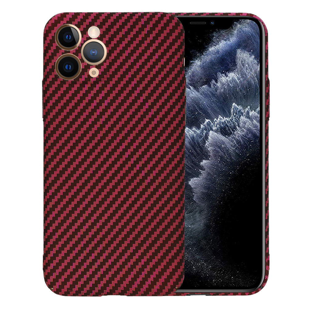 Custodia per Apple iPhone 11 Pro, Techsuit, Carbonite FiberShell, Rossa