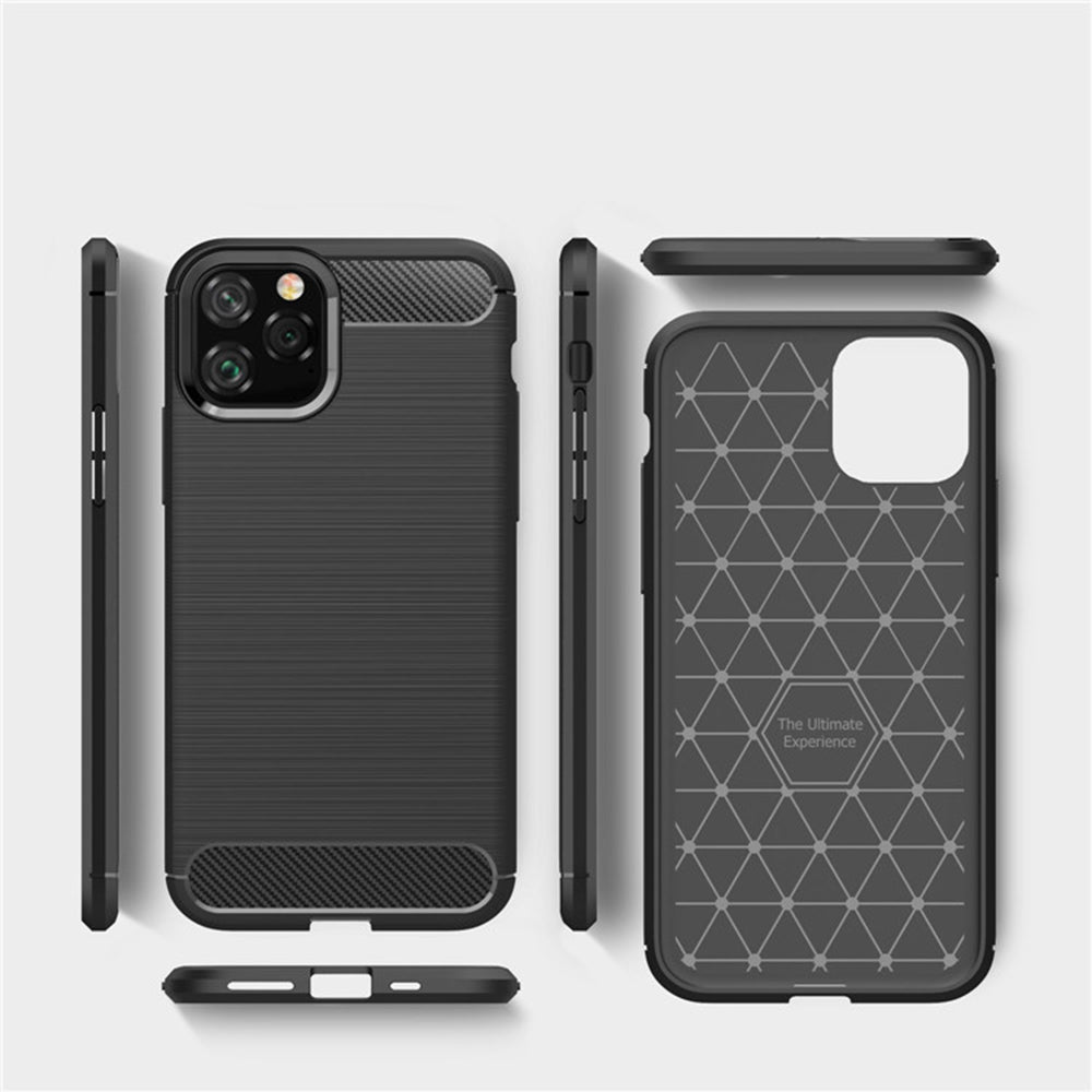 Custodia per Apple iPhone 12 Pro Max, Techsuit, Carbonio, Nera