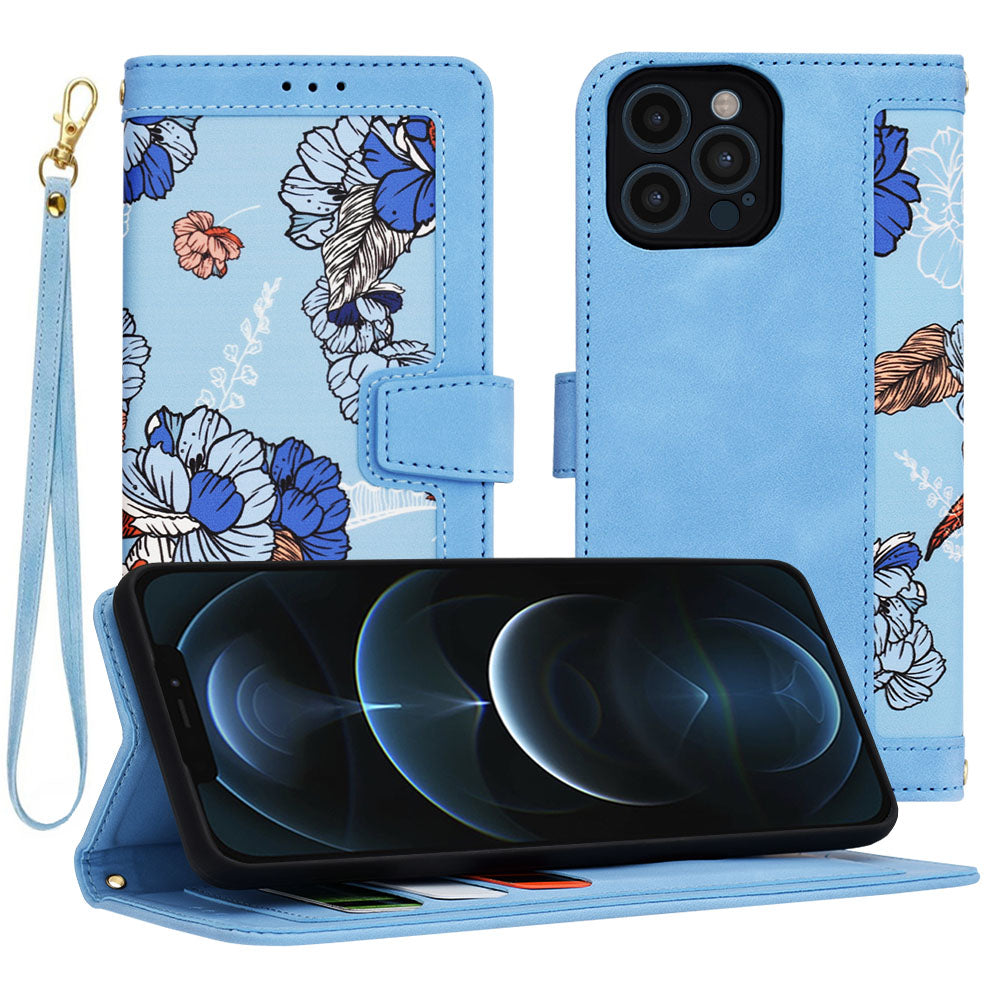 Custodia per Apple iPhone 12 Pro Max, Techsuit, FlipCraft, Blu