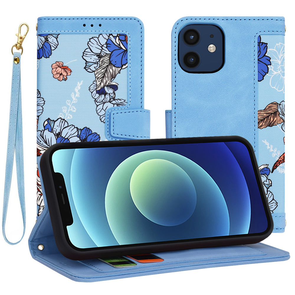 Custodia per Apple iPhone 12 / 12 Pro, Techsuit, FlipCraft, Blu