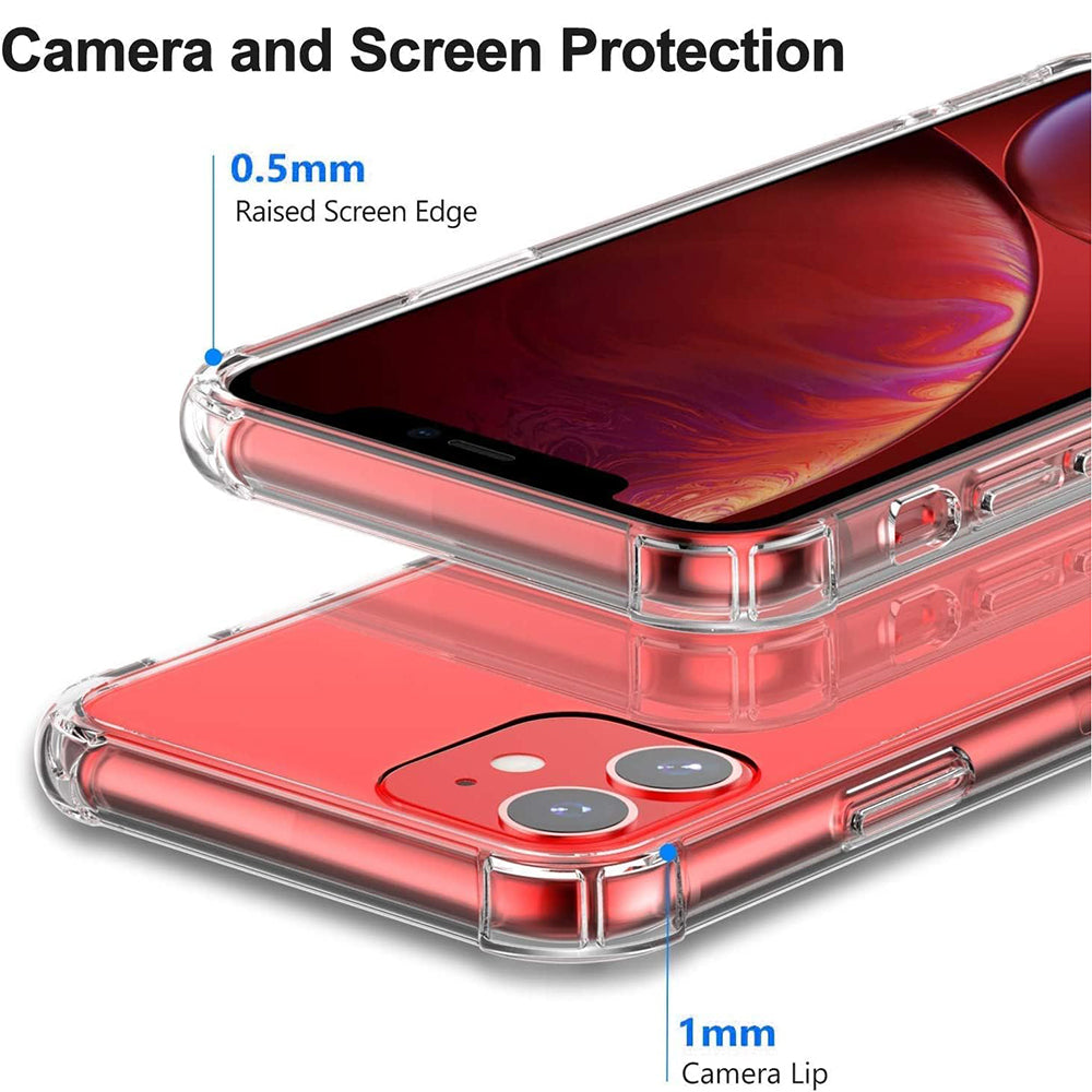 Custodia per Apple iPhone 12, Techsuit, Shockproof Clear, Trasparente